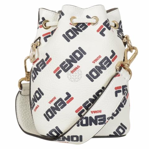 White fendi hot sale bucket bag