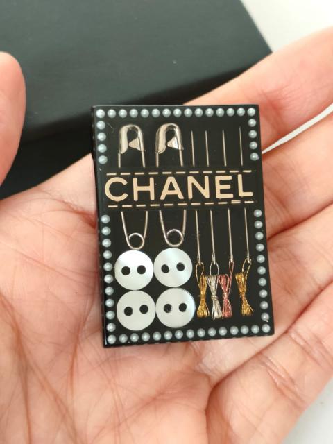 Sell Chanel Sewing Kit Brooch - Black/White/Multicolor