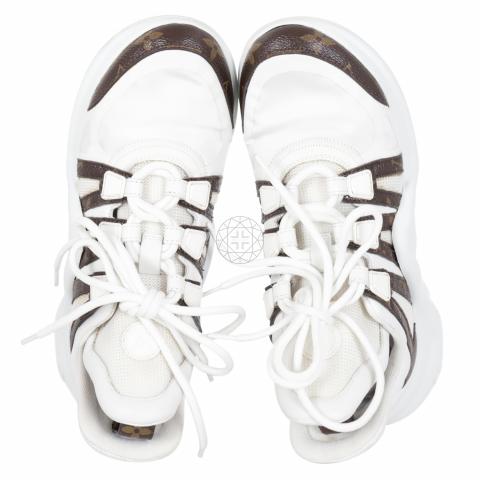 LOUIS VUITTON #35782 White Leather Archlight Sneakers (US 9 EU 39