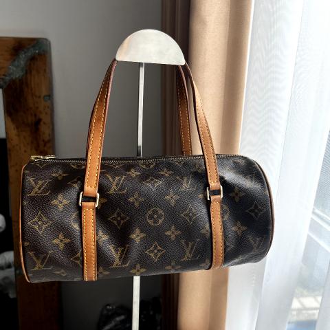 Papillon cloth handbag Louis Vuitton Brown in Cloth - 22311031
