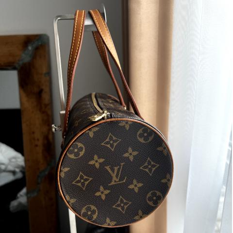 Papillon cloth handbag Louis Vuitton Brown in Cloth - 37960616