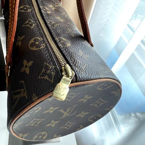 Papillon cloth handbag Louis Vuitton Brown in Cloth - 22311031