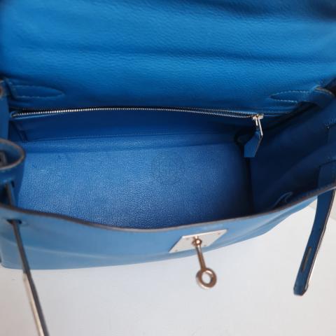 Sell Hermès Kelly 28 Blue Zanzibar Evercolor Leather - Blue