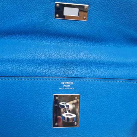 Sell Hermès Kelly 28 Blue Zanzibar Evercolor Leather - Blue