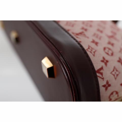 Louis Vuitton Burgundy Monogram Mini Lin Alma Haut Tall Dome Bag 3LV1013