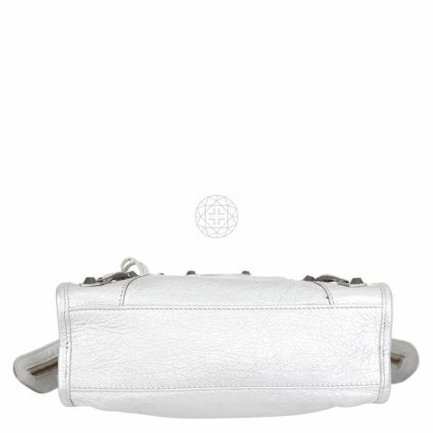 Sell Balenciaga Metallic Leather Mini City Bag - Silver
