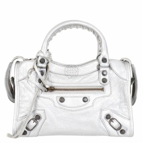 Balenciaga Small Le Cagole Tote Bag In Silver in Silver  FWRD