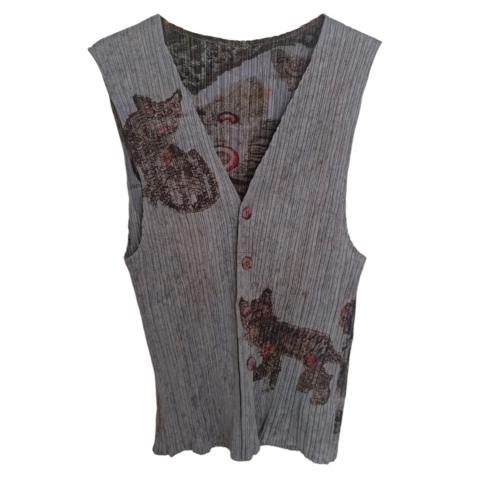 Sell Issey Miyake Pleated 'Tiger' Vest Grey/Multicolor