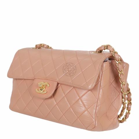 Sell Chanel Vintage Double Sided Small Flap Bag - Nude