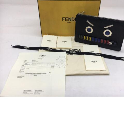 Sell Fendi Robot Faces Zip Clutch - Black | HuntStreet.com