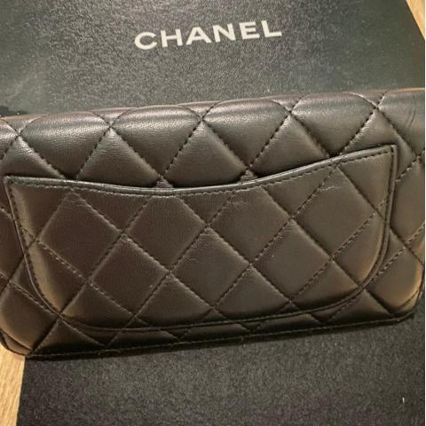 Sell Chanel Lambskin Long Flap Wallet - Black