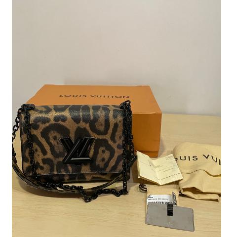 Louis Vuitton Twist Convertible Handbag Wild Animal Print Canvas mm Print