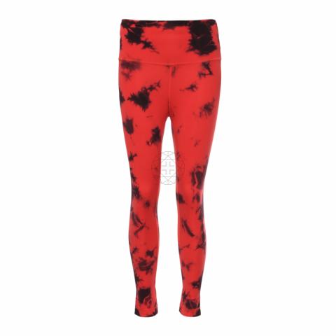 Sell Lululemon Tie Dye Crop Leggings - Black/Red