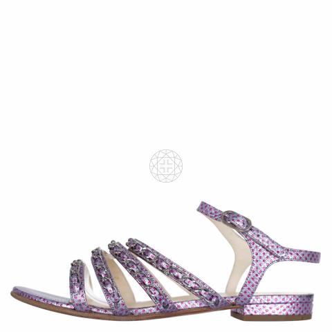 Chanel best sale purple sandals