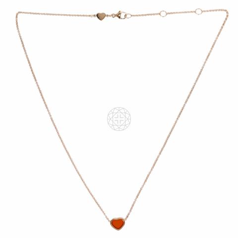 Sell Chopard 18kt Rose Gold My Happy Heart Carnelian Necklace