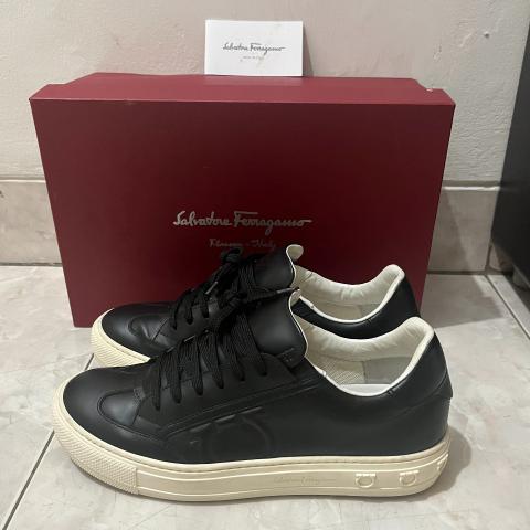 Salvatore Men's Borg Gancini Leather Sneakers