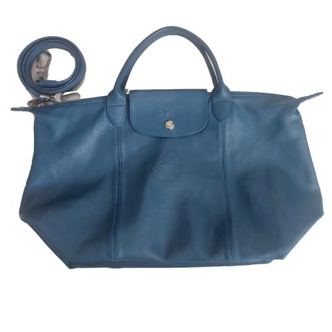 Longchamp cuir discount duck blue