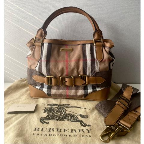 Burberry's Burberry House Check Handle Bag - Brown Handle Bags, Handbags -  BSUYR31624