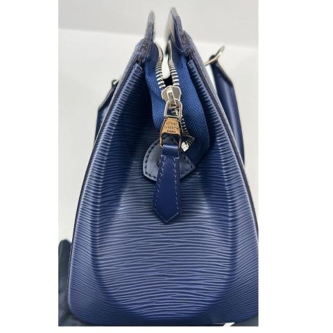 Auth Louis Vuitton Epi Soufflot MM Handbag Shoulder Bag Navy M55612 -  99329a