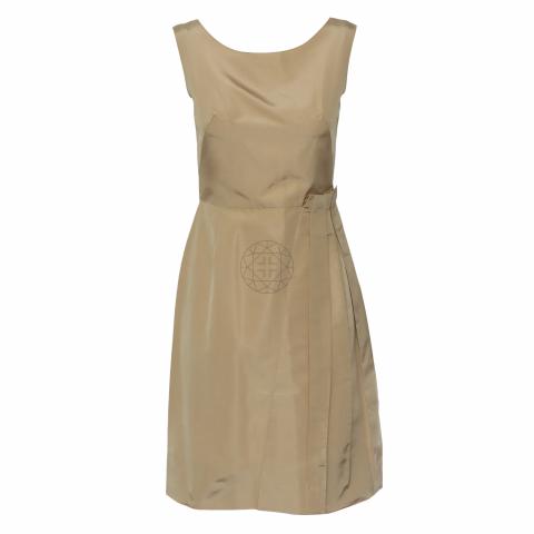 denim beige dress Evie Denim Mini Dress