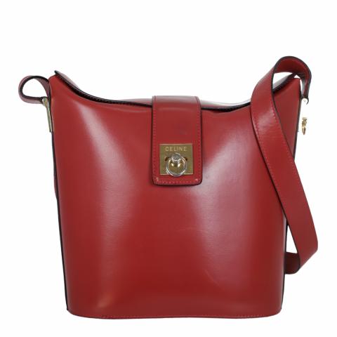 Sell C line Vintage Leather Knob Lock Slingbag Red HuntStreet