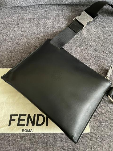 Fendi leather messenger bag hot sale