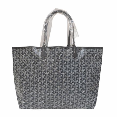 Goyard Saint Louis Tote PM Grey in Canvas/Calfskin with Palladium-tone - US