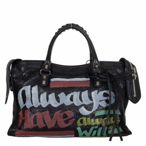 how to graffiti your handbag: balenciaga graffiti city bag DIY