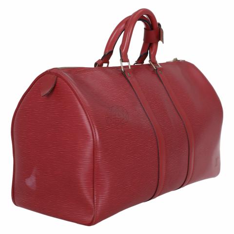 Vintage Louis Vuitton Red Epi Leather Keepall 45 Bag VI0911 030123 –  KimmieBBags LLC