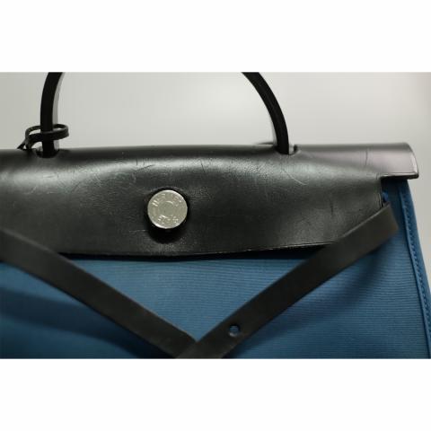 Hermes Deep Blue/Indigo Herbag Zip 31 Retourne Laque Bag - SOLD OUT For  Sale at 1stDibs