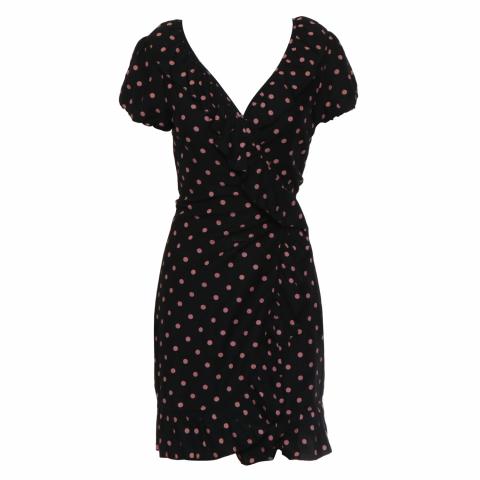 black tights with cream dress MARMALADE Mod Style Black Dress with Cream Circle Pockets  Marmalade-shop