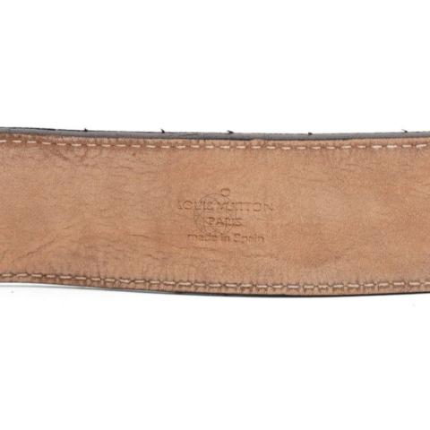 Louis+Vuitton+LV+Initial+Belt+Monogram+Leather+for+Men+-+Brown+%28M9608%29  for sale online