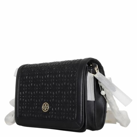 TORY BURCH Bryant Quilted Leather Black Crossbody Bag