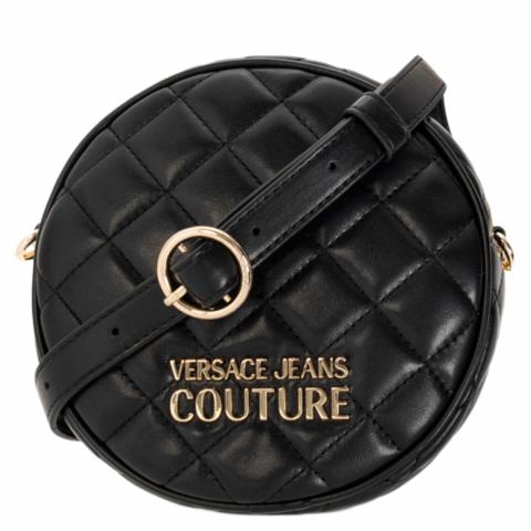 Versace Jeans Couture Round Quilted Crossbody in Black