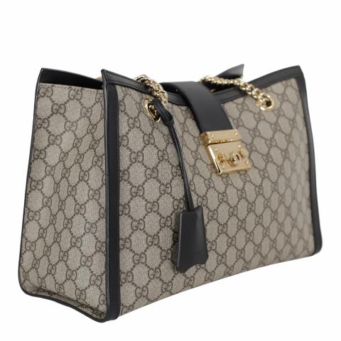 Gucci medium padlock leather on sale hobo