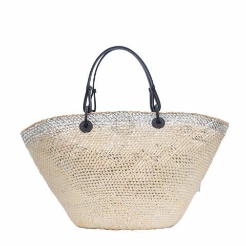 Sell Loewe x Paula's Ibiza Anagram Metallic Raffia Basket Bag
