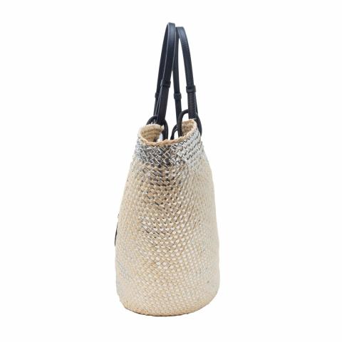 LOEWE x Paula's Ibiza Anagram Metallic Raffia Basket Bag