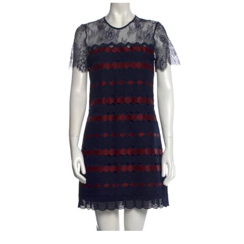 Sell Sandro Lace Dress - Blue/Red | HuntStreet.com