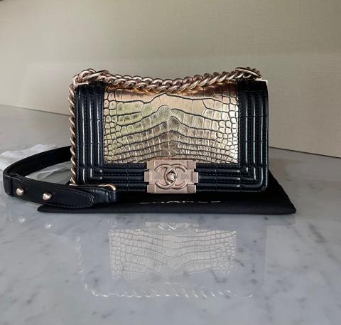 Chanel boy bag crocodile hot sale