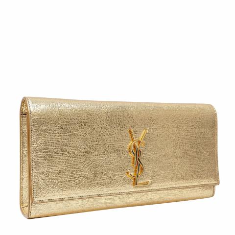 Ysl gold clutch hot sale