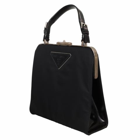 Prada Vitello Shine Frame Handle Bag - ShopStyle