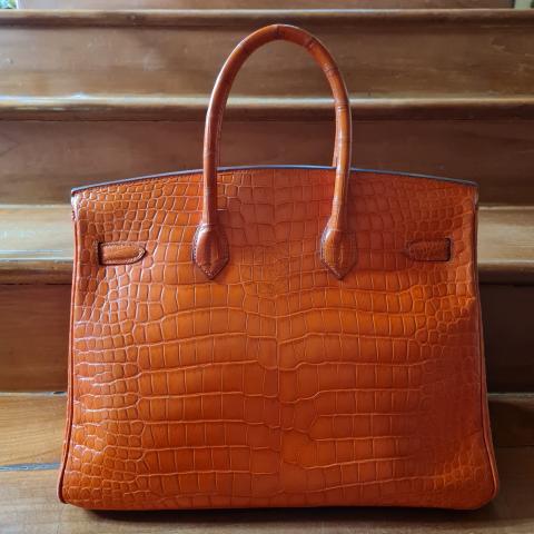 HERMÈS, 2015, AN ORANGE POPPY EPSOM LEATHER SELLIER KELLY 35 BAG