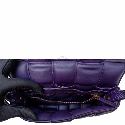 Sell Bottega Veneta Shiny Padded Cassette Bag in Purple with GHW 