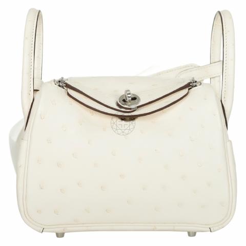 Sell Herm s Ostrich Mini Lindy White HuntStreet