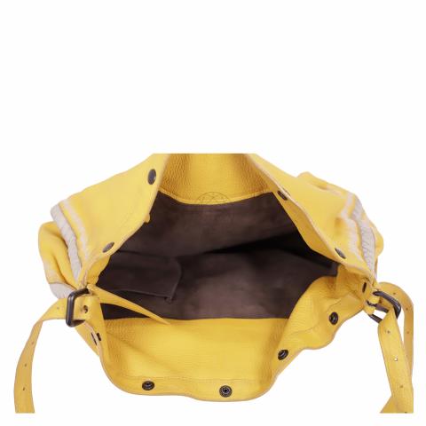 Bottega Veneta Yellow Intrecciato Leather Maxi Veneta Hobo Bag For Sale at  1stDibs