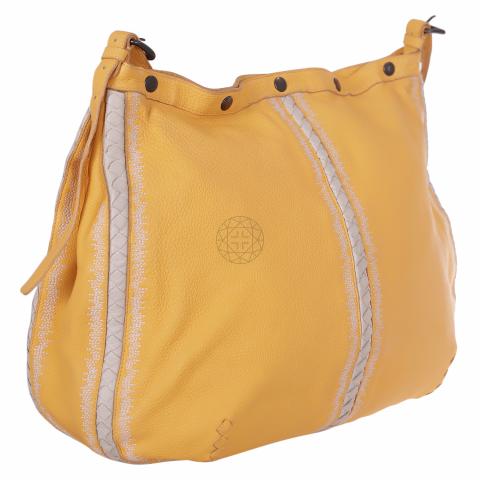 Bottega Veneta Yellow Intrecciato Leather Maxi Veneta Hobo Bag For Sale at  1stDibs