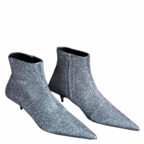 Balenciaga Knife glitter boots - Silver