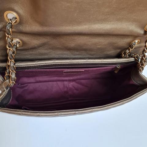 chanel purple flap bag