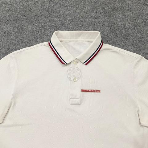 White prada polo online shirt