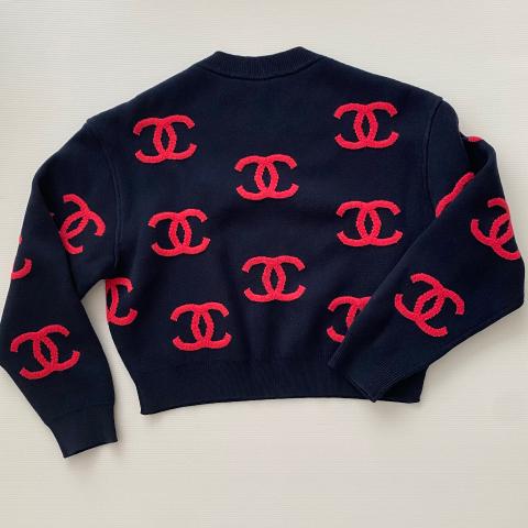Chanel CC Logo Sweatshirt Cotton 40  Laulay Luxury
